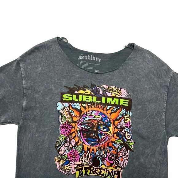 Sublime Tee Women's Size Medium Grey Hope To Freedom T-Shirt - Picture 3 of 9